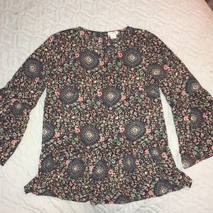 J. Crew floral top XXS